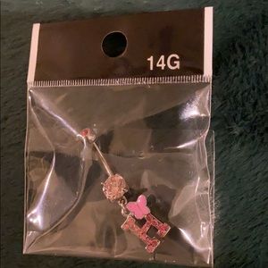 2/$15 14G “H” belly button navel ring